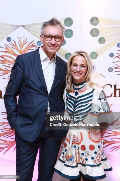 Geoffroy de la Bourdonnaye and Tracy Margolies during the Chloe SS18 Collection Celebration with Creative Director Natacha Ramsay-Levi at Saks Fifth...