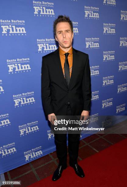 Actor Sam Rockwell at The American Riviera Award Honoring Sam Rockwell during The 33rd Santa Barbara International Film Festival at Arlington Theatre...