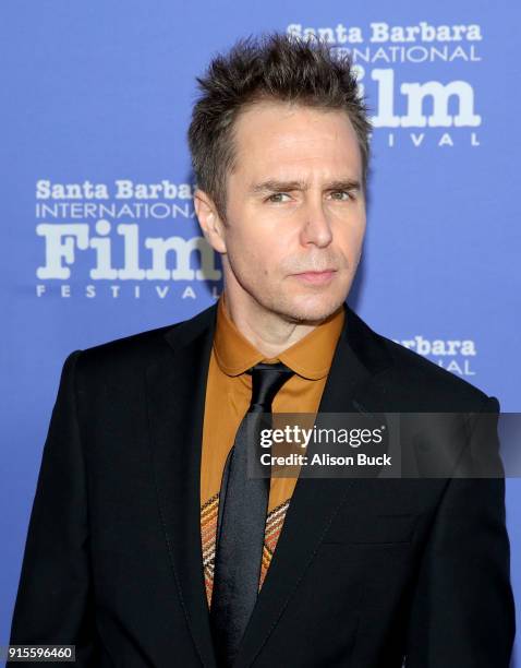 Actor Sam Rockwell at The American Riviera Award Honoring Sam Rockwell during The 33rd Santa Barbara International Film Festival at Arlington Theatre...