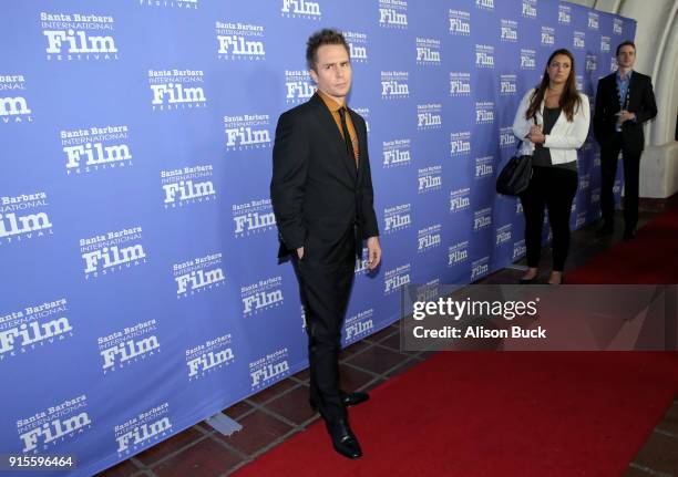 Actor Sam Rockwell at The American Riviera Award Honoring Sam Rockwell during The 33rd Santa Barbara International Film Festival at Arlington Theatre...