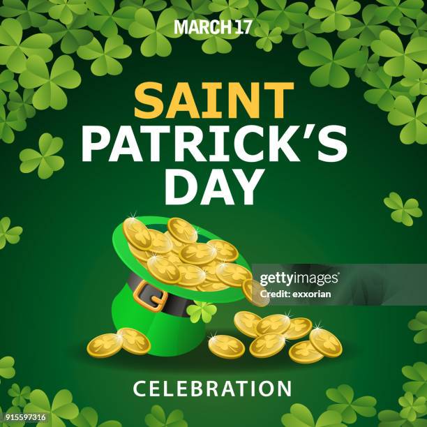 st. patrick's day celebration - st patricks parade stock illustrations