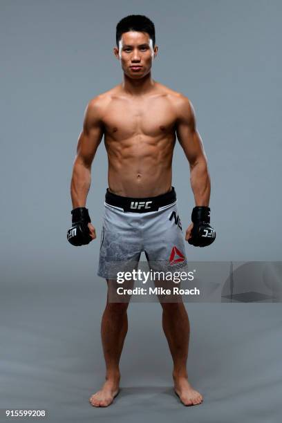 Ben Nguyen poses for a portrait during a UFC photo session on February 7, 2018 in Perth, Australia.