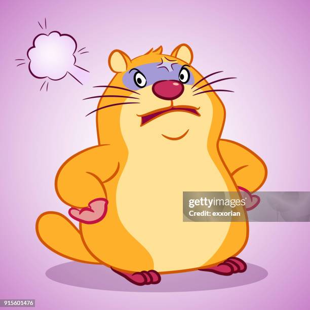 cartoon-murmeltier für happy groundhog day - hamster stock-grafiken, -clipart, -cartoons und -symbole