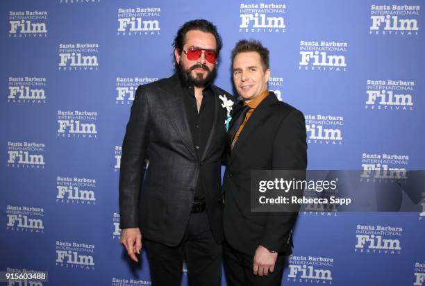 Executive Director Roger Durling and actor Sam Rockwell at The American Riviera Award Honoring Sam Rockwell during The 33rd Santa Barbara...