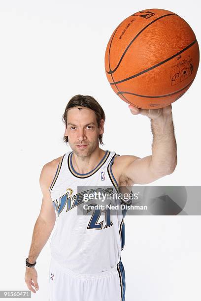 Fabricio Oberto of the Washington Wizards poses for a portrait during 2009 NBA Media Day at the Verizon Center on September 28, 2009 in Washington,...