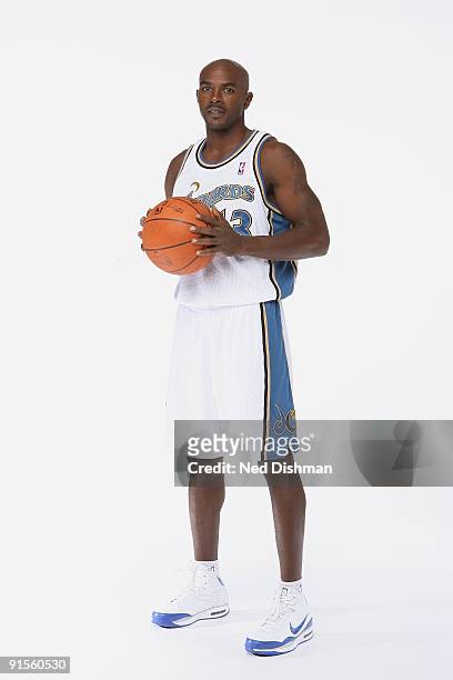 Mike James of the Washington Wizards poses for a portrait during 2009 NBA Media Day at the Verizon Center on September 28, 2009 in Washington, DC....