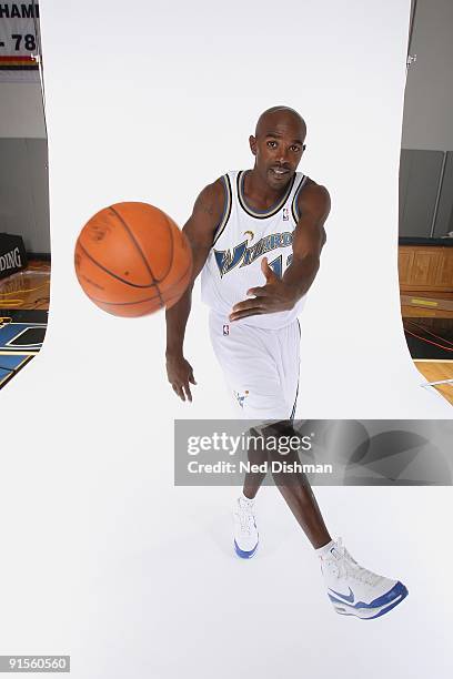 Mike James of the Washington Wizards poses for a portrait during 2009 NBA Media Day at the Verizon Center on September 28, 2009 in Washington, DC....