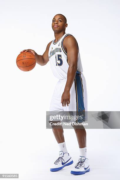 Randy Foye of the Washington Wizards poses for a portrait during 2009 NBA Media Day at the Verizon Center on September 28, 2009 in Washington, DC....