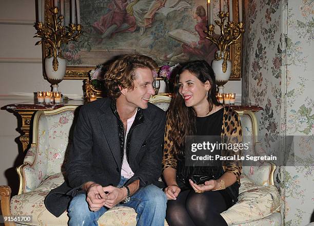 Andrea Casiraghi and Tatiana Santo Domingo attend the launch of new Jewellery collection "NEREE for ERE" by Repossi at the Ritz Hotel on October 7,...