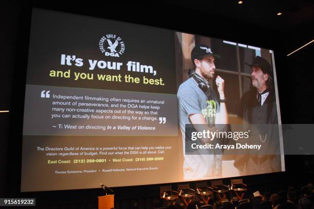 Film Independent hosts Directors Close-Up Screening of "Lady Bird" at Landmark Theatre on February 7, 2018 in Los Angeles, California.