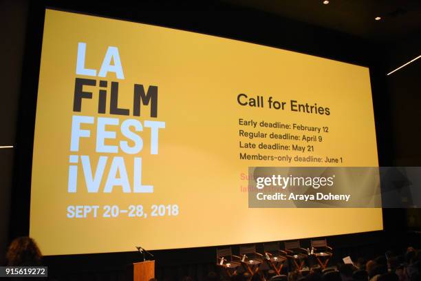 Film Independent hosts Directors Close-Up Screening of "Lady Bird" at Landmark Theatre on February 7, 2018 in Los Angeles, California.