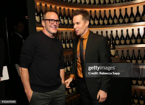 Actors Clark Gregg and Sam Rockwell at the after party for The American Riviera Award Honoring Sam Rockwell during The 33rd Santa Barbara...