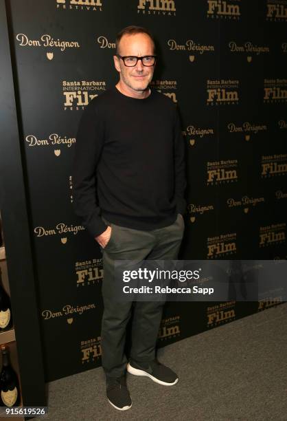 Actor Clark Gregg poses backstage at The American Riviera Award Honoring Sam Rockwell during The 33rd Santa Barbara International Film Festival at...