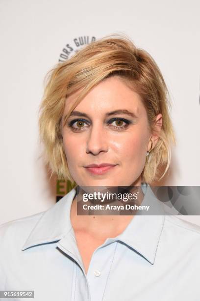 Greta Gerwig attends the Film Independent hosts Directors Close-Up Screening of "Lady Bird" at Landmark Theatre on February 7, 2018 in Los Angeles,...