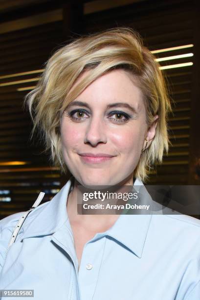 Greta Gerwig attends the Film Independent hosts Directors Close-Up Screening of "Lady Bird" at Landmark Theatre on February 7, 2018 in Los Angeles,...
