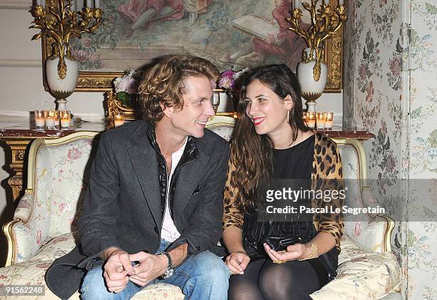 Andrea Casiraghi and Tatiana Santo Domingo attend the launch of new Jewellery collection "NEREE for ERE" by Repossi at the Ritz Hotel on October 7,...