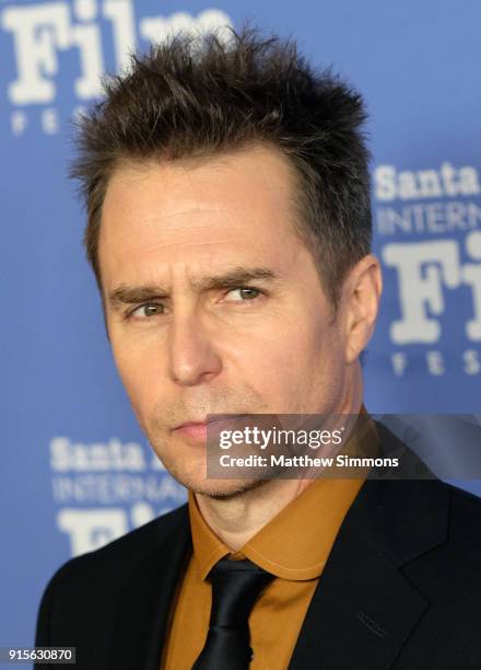 Actor Sam Rockwell at The American Riviera Award Honoring Sam Rockwell during The 33rd Santa Barbara International Film Festival at Arlington Theatre...