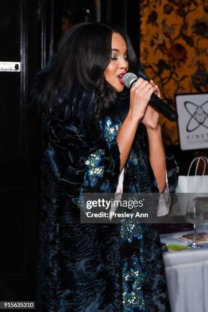 Tiffany Brevard attends Leesa Rowland's Animal Ashram Pop-Up Penthouse on February 7, 2018 in New York City.