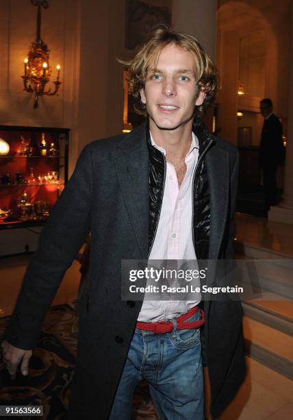 Andrea Casiraghi attends the launch of new Jewellery collection "NEREE for ERE" by Repossi at the Ritz Hotel on October 7, 2009 in Paris, France.