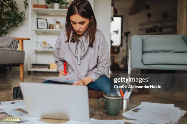 young woman working on a project - average photo editing by professional photographers stock pictures, royalty-free photos & images