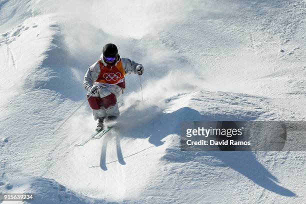 Moguls skier Marc-Antoine Gagnon of Canada in action during a training session ahead of the PyeongChang 2018 Winter Olympic Games at Bokwang Phoenix...