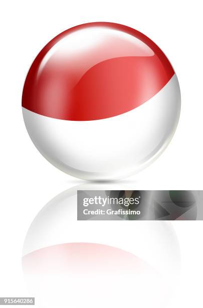 monaco ball button with flag isolated on white - monaco flag stock illustrations