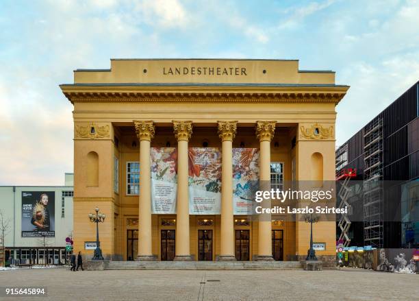 The State Theatre is seen at the Rennweg on January 26, 2018 in Innsbruck, Austria.