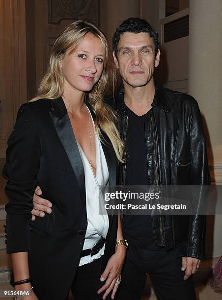 French Singer Marc Lavoine and wife Sarah attend the launch of new Jewellery collection "NEREE for ERE" by Repossi at the Ritz Hotel on October 7,...