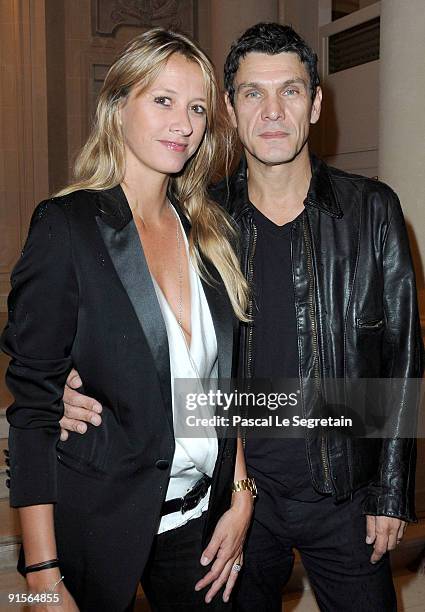 French Singer Marc Lavoine and wife Sarah attend the launch of new Jewellery collection "NEREE for ERE" by Repossi at the Ritz Hotel on October 7,...