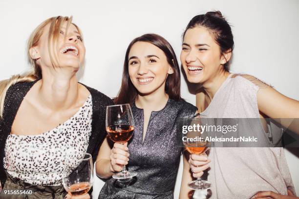 lady's night - girl laughing stock pictures, royalty-free photos & images
