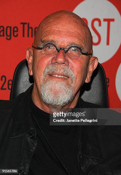 Artist Chuck Close attends the Off Broadway opening night after party for "Let Me Down Easy" at Metropolitan Home's Showtime House on October 7, 2009...