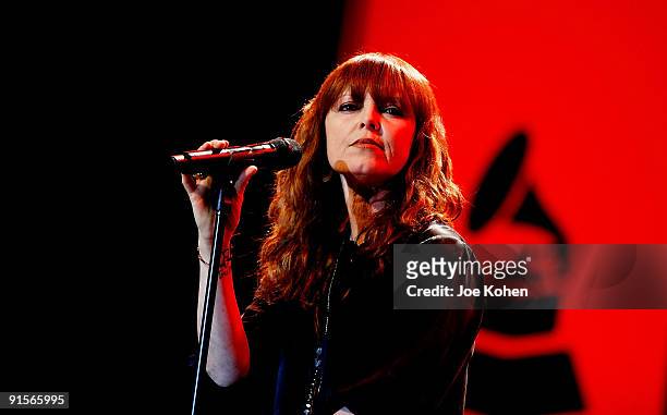 Singer Pat Benatar performs during The Recording Academy's New GRAMMY Artists Revealed Series kick off at Nokia Theatre on October 7, 2009 in New...