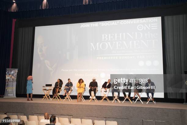 Cast Moderator Jasmine Brand, Head Of Programming, D'Angela Proctor, actor Meta Golding, actor Loretta Devine, actor Isaiah Washington, actor Roger...