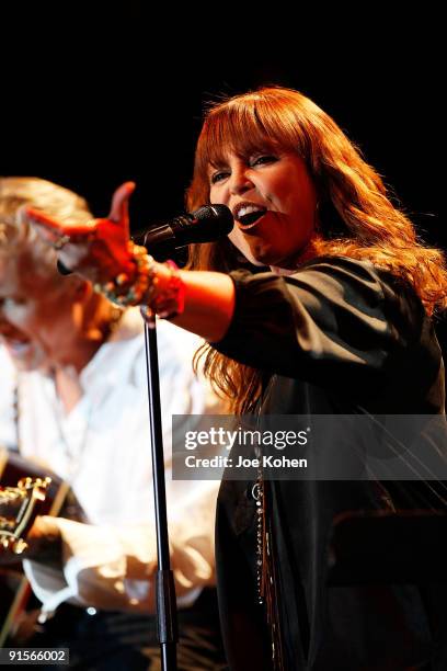 Singer Pat Benatar and musician Neil Giraldo perform during The Recording Academy's New GRAMMY Artists Revealed Series kick off at Nokia Theatre on...