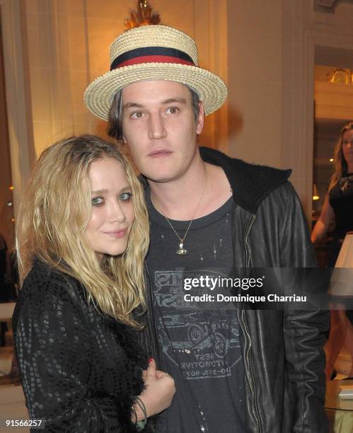 Mary-Kate Olsen and her boyfriend Nate Lowman attend the launch Of New Jewellery Collection By Gaia Repossi And Eugenie Niarchos at Hotel Ritz Paris...