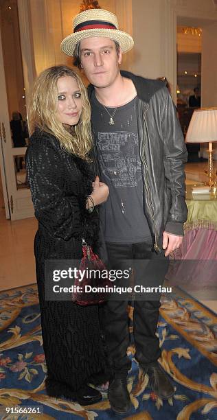 Mary-Kate Olsen and her boyfriend Nate Lowman attend the launch Of New Jewellery Collection By Gaia Repossi And Eugenie Niarchos at Hotel Ritz Paris...