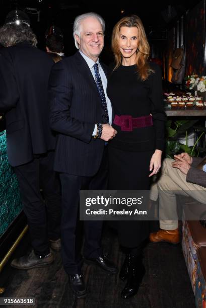 Stephen Victor and Anna Rhoads attend Leesa Rowland's Animal Ashram Pop-Up Penthouse on February 7, 2018 in New York City.