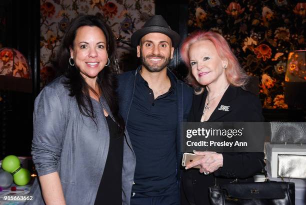 Farra Abrahamson, Kinetic Therapy and Jane Pontarelli attend Leesa Rowland's Animal Ashram Pop-Up Penthouse on February 7, 2018 in New York City.