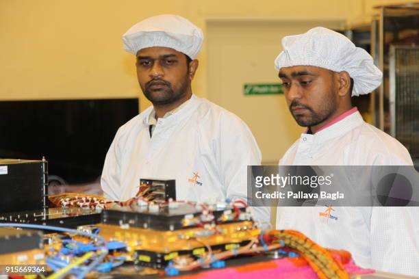 Complex electronics being put together for the spacecraft. The Indian Space Research Organisation or ISRO is putting finishing touches to India's...