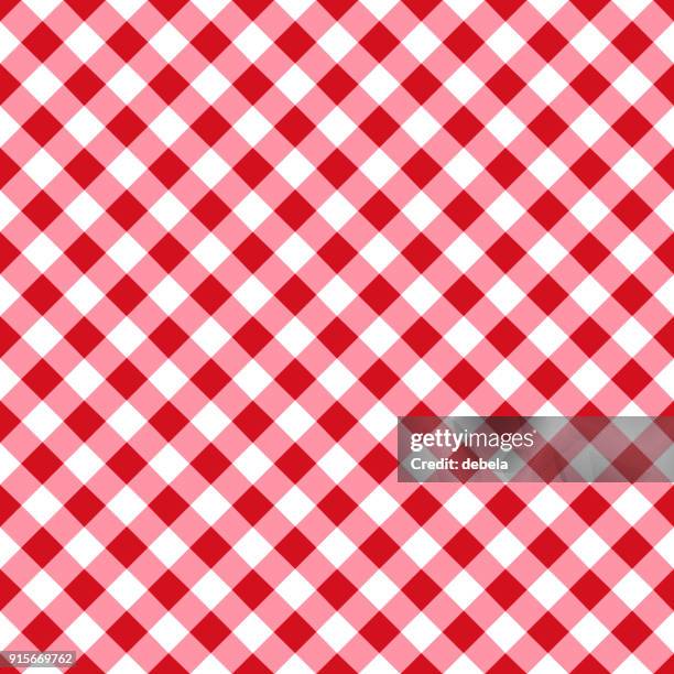 red tablecloth pattern - picnic stock illustrations