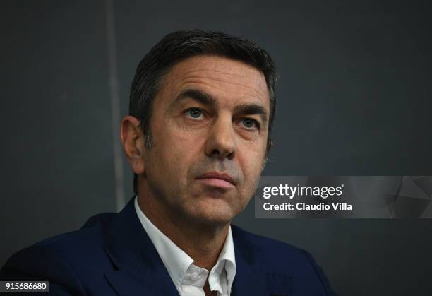 Vice Commissioner Alessandro Costacurta attends Italian Football Federation '2019 UEFA European Under-21 Championship' Workshop on February 8, 2018...