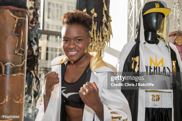 Boxer Nicola Adams launches her first clothing line at Selfridges on February 8, 2018 in London, England. Nicola Adams OBE has partnered with...