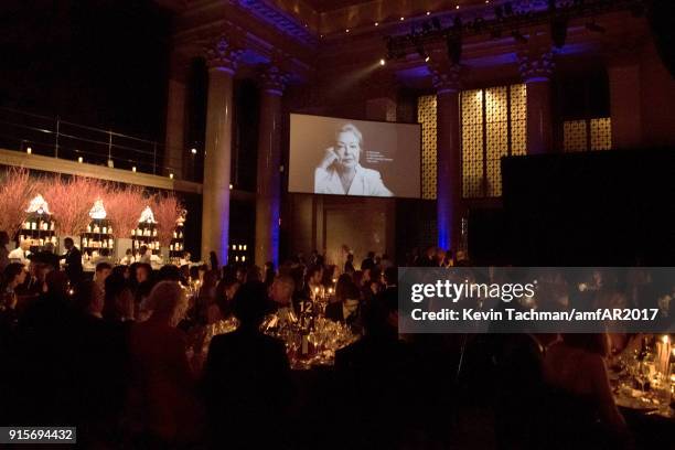 Atmosphere at the 2018 amfAR Gala New York at Cipriani Wall Street on February 7, 2018 in New York City.