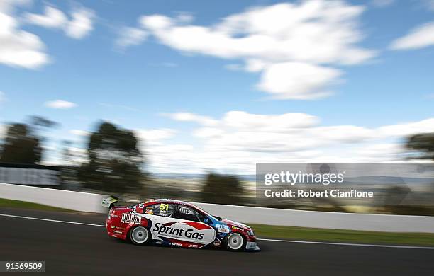 Mark Skaife drives the Sprint Gas Raing Team during practice for the Bathurst 1000, which is round 10 of the V8 Supercars Championship Series at...