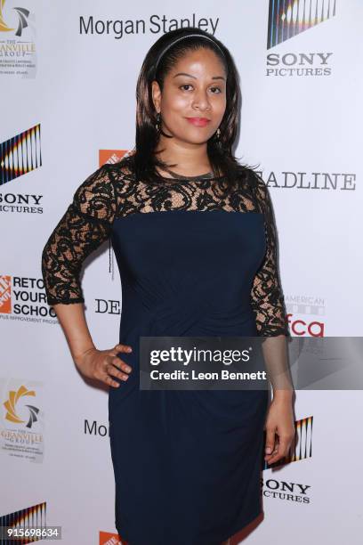 Actress Ashley Sousa attends the 9th Annual AAFCA Awards at Taglyan Complex on February 7, 2018 in Los Angeles, California.