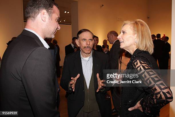 Actor, director screenwriter Liev Schreiber, Artist Peter Max and NYAA Board Chair Eileen Guggenheim attend New York Academy Of Art's 18th annual...