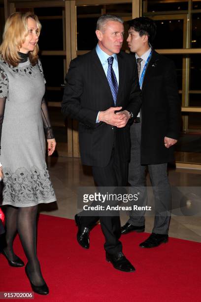 Sergey Bubka attends the IOC President's Dinner ahead of the PyeongChang 2018 Winter Olympic Games on February 8, 2018 in Pyeongchang-gun, South...