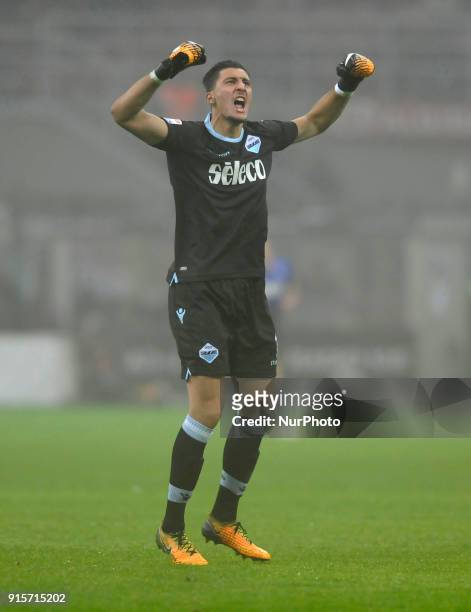 Thomas Strakosha of Lazio goalkepeer exult after the goal scored by the team during the match valid for Italian Football Championships - Serie A...
