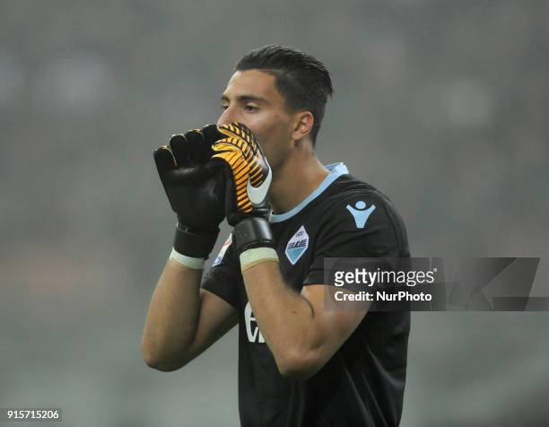 Thomas Strakosha of Lazio goalkepeer during the match valid for Italian Football Championships - Serie A 2017-2018 between AC Milan and SS Lazio at...