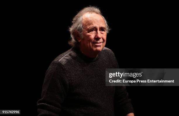 Joan Manuel Serrat presents 'Mediterraneo da capo' at Circulo de Bellas Artes on February 8, 2018 in Madrid, Spain.